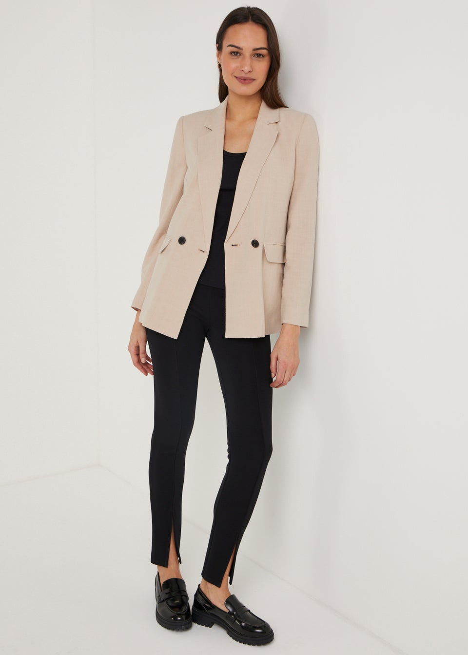 Black Split Hem Leggings
