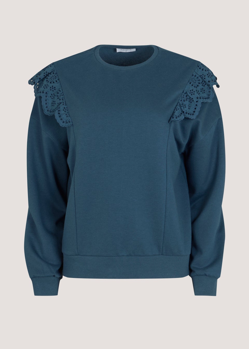 Blue Shiffley Lace Sweatshirt