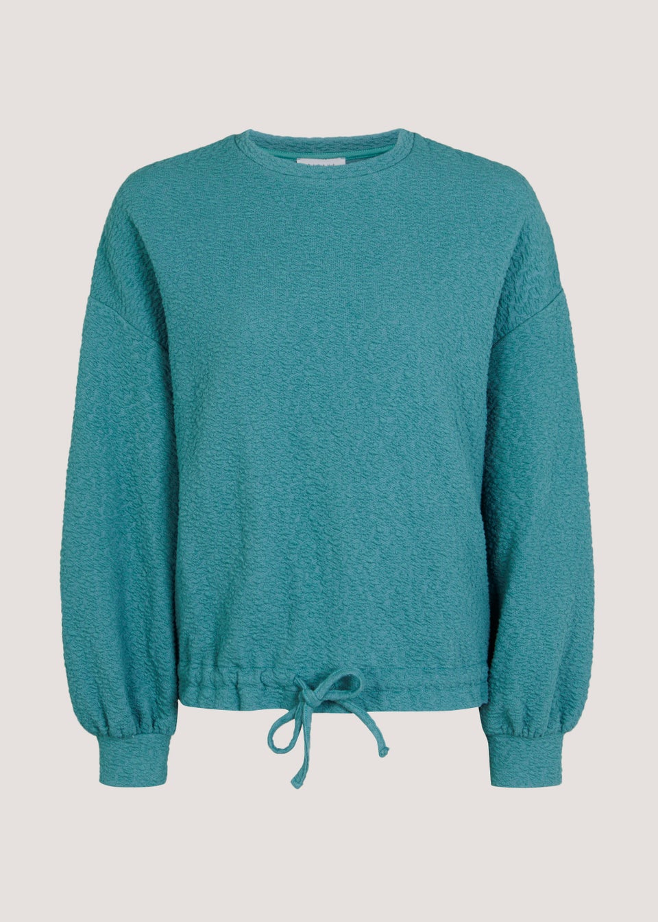 Teal Textured Sweatshirt