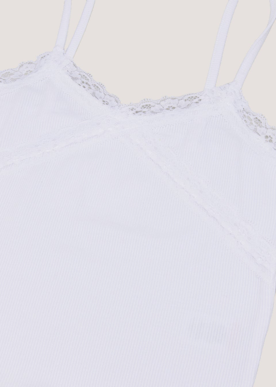 Girls Candy Couture White Lace Cami Top (9-16yrs)
