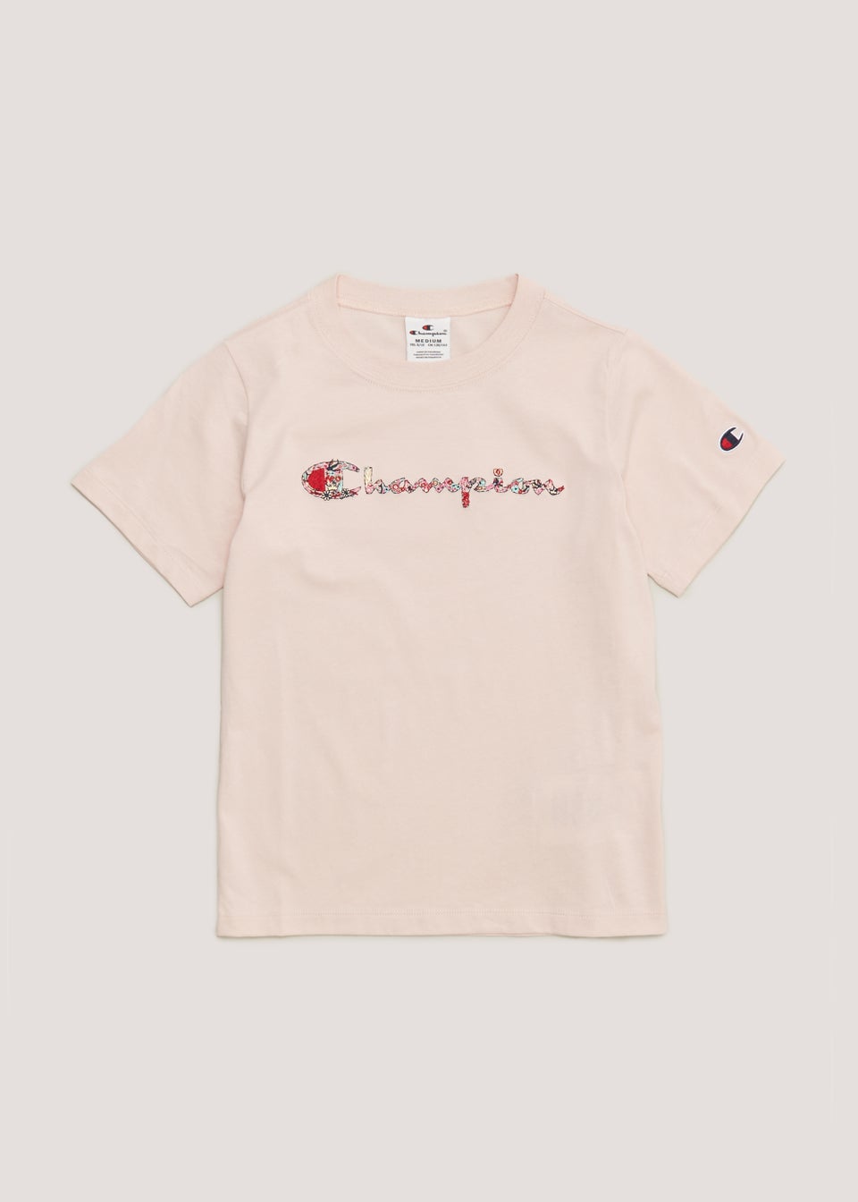 Girls Champion Pink Crew Neck T-Shirt (Small-XXL)