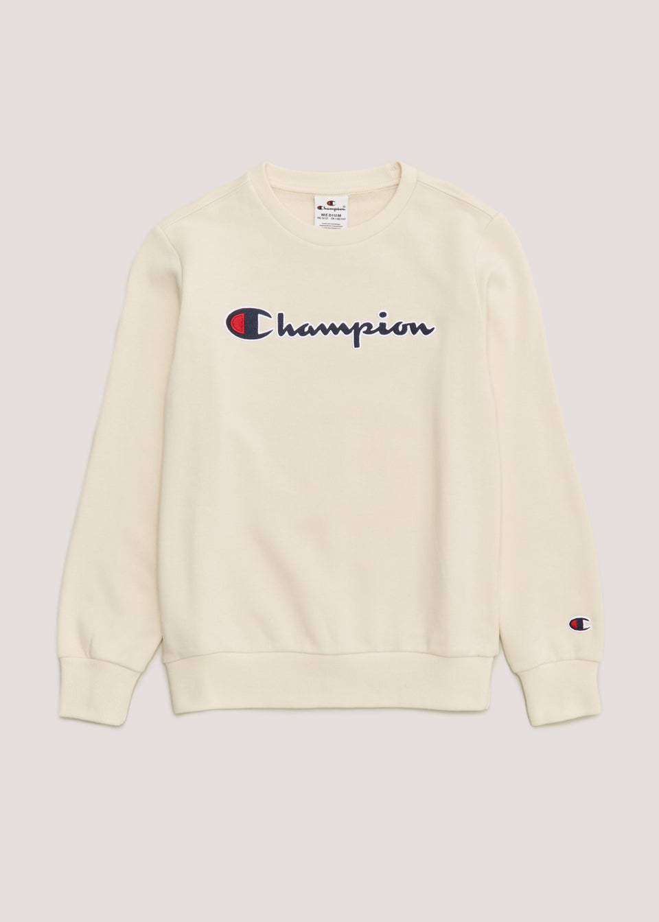 Boys Champion Ecru Crew Neck Sweatshirt Small XXL Matalan