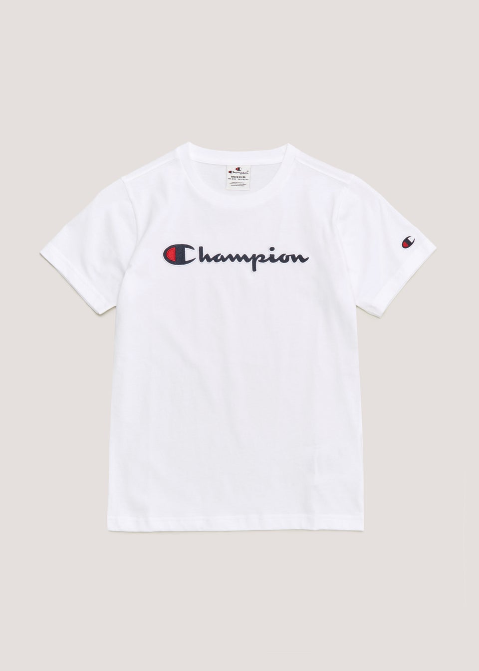 Boys Champion White Crew Neck T-Shirt (Small-XXL)