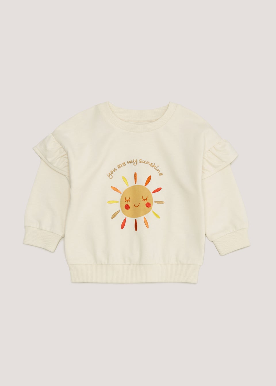 Girls Cream Frill Sweatshirt (9mths-6yrs)