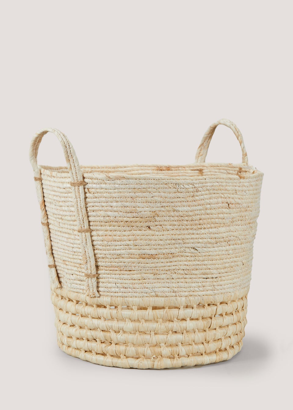 Natural Bleach Maize Storage Basket (33cm x 25cm) - Matalan