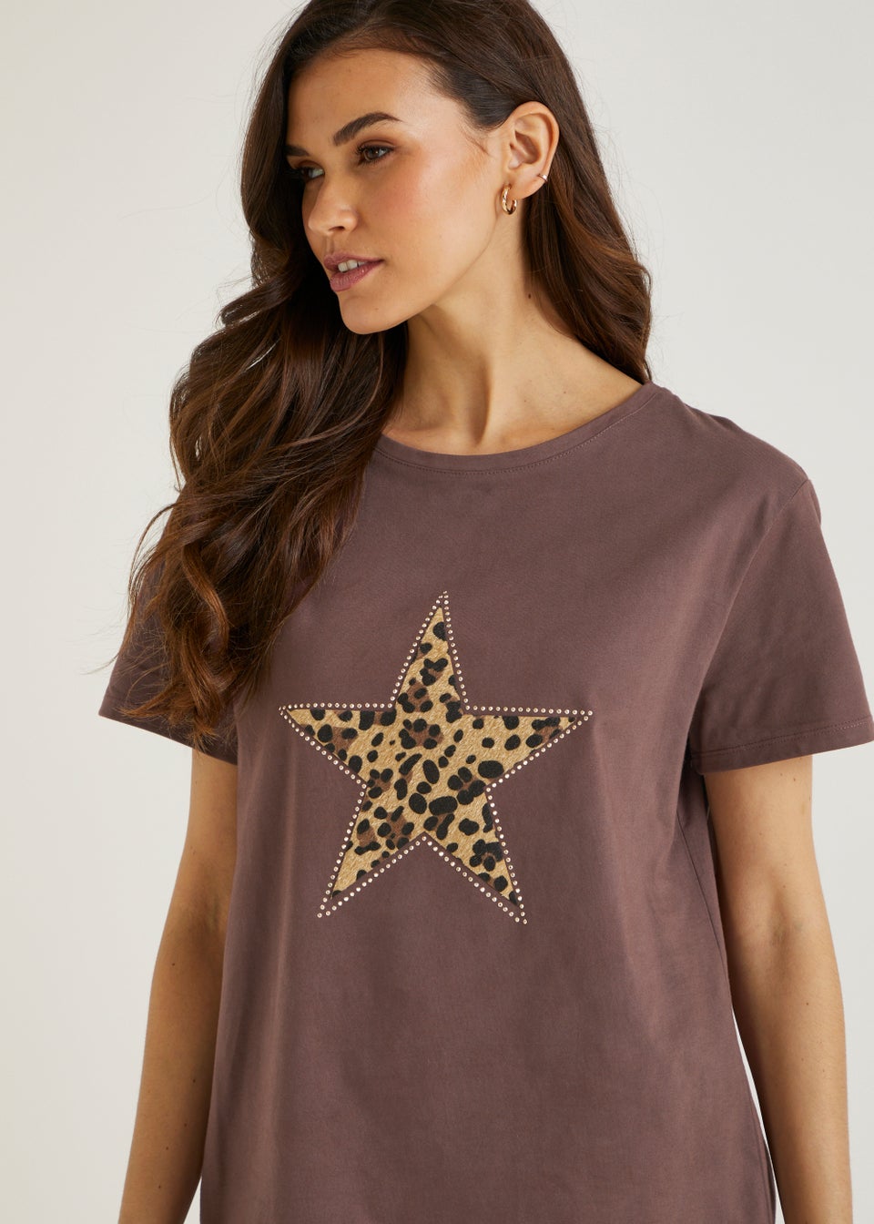 Leopard print star t outlet shirt