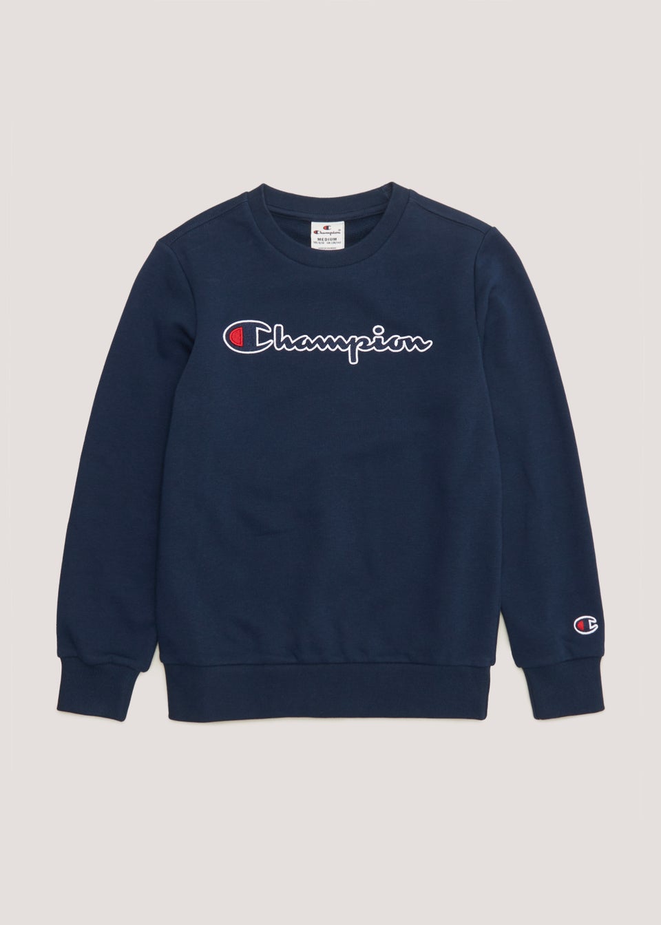 Boys Champion Navy Crew Neck Sweatshirt Small XXL Matalan