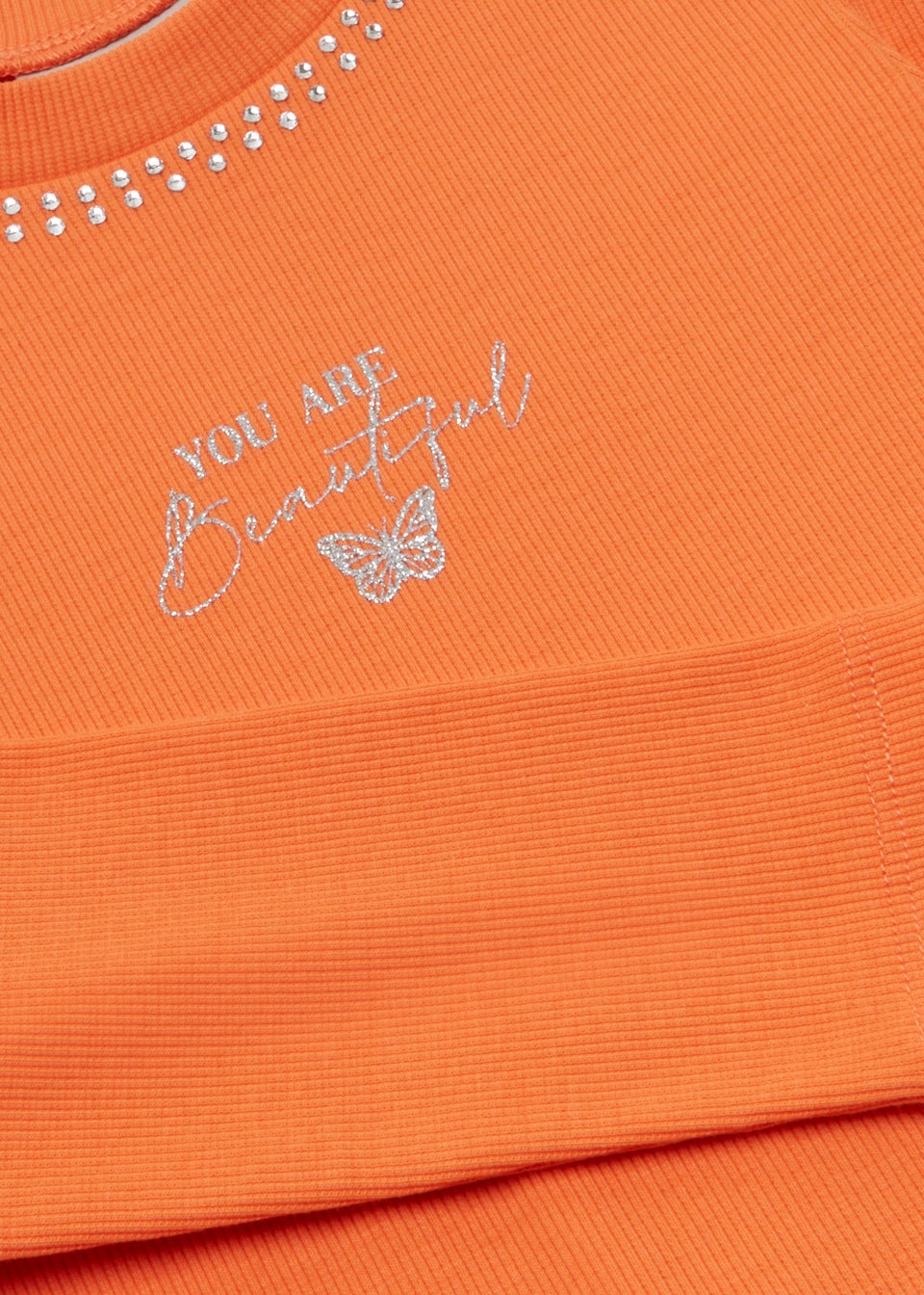 Girls Orange Cut Out Top (4-13yrs)
