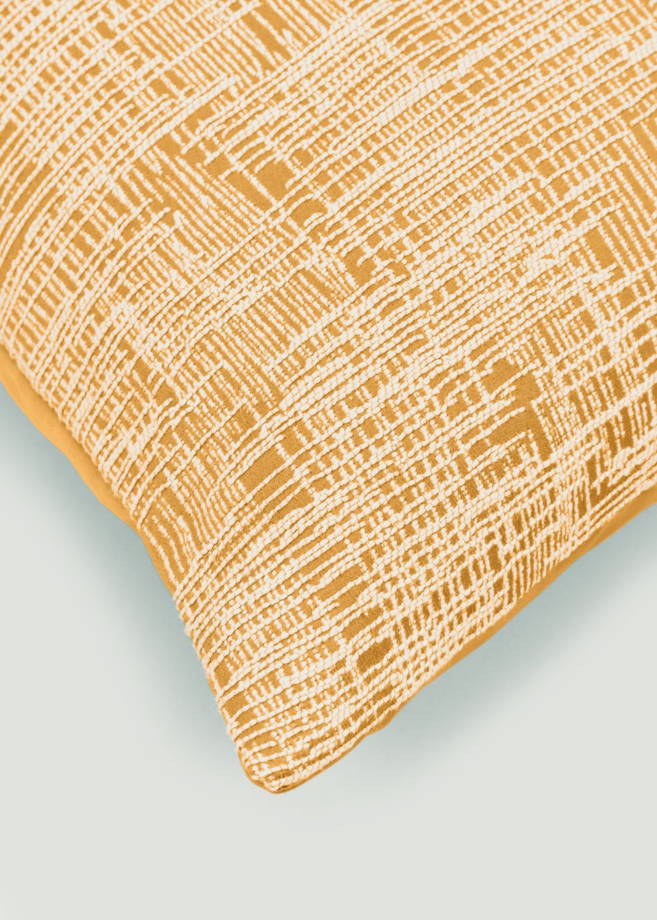 Yellow Crosshatch Cushion (43cm x 43cm)