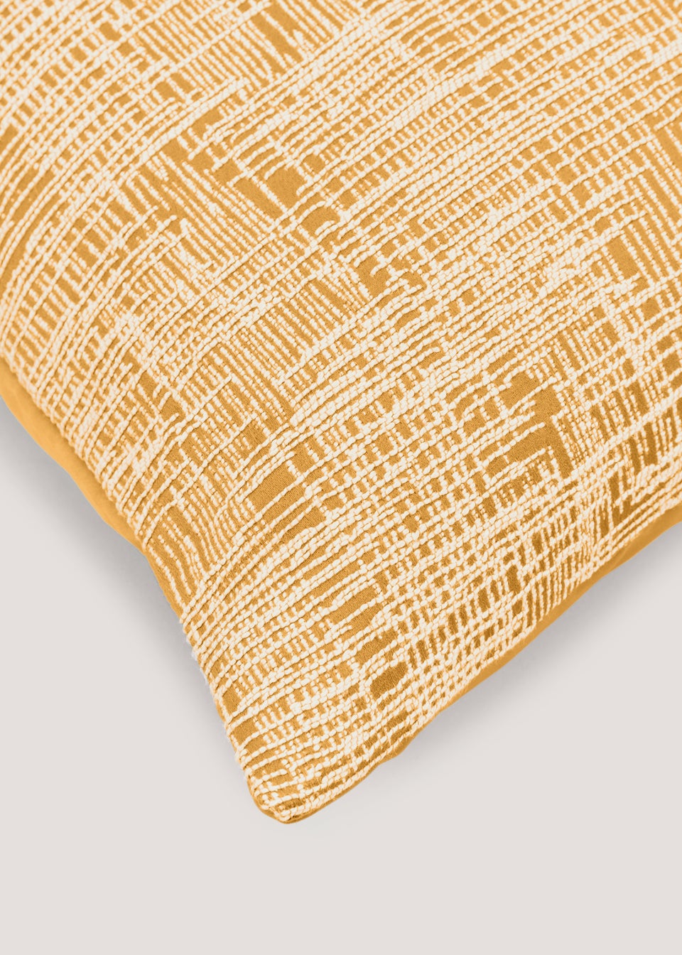 Yellow Crosshatch Cushion (43cm x 43cm)