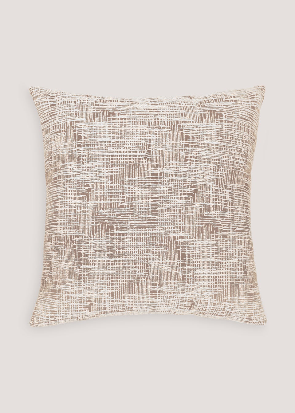 Brown Crosshatch Cushion (43cm x 43cm)