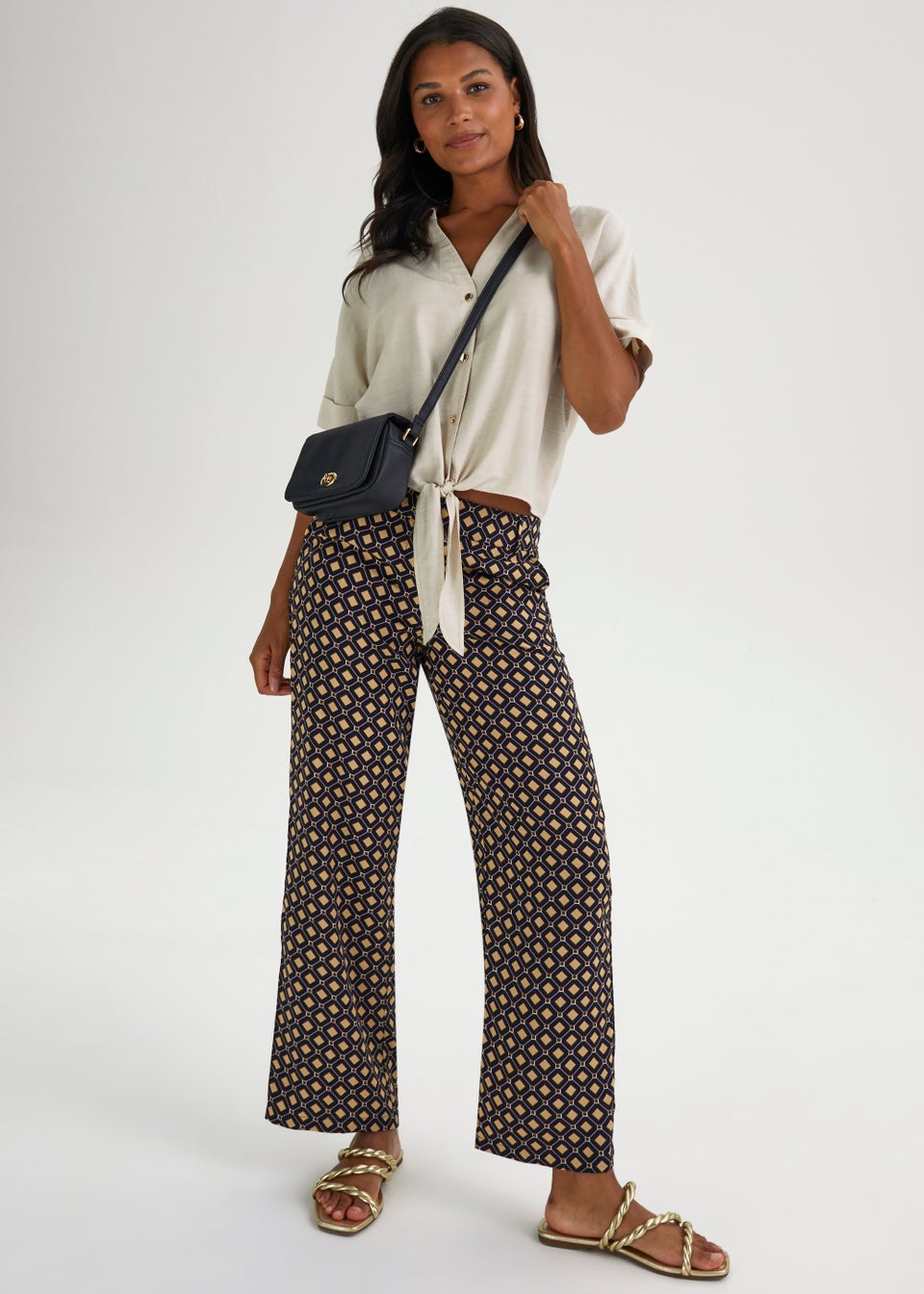 JDY Edith Multicoloured Wide Leg Trousers