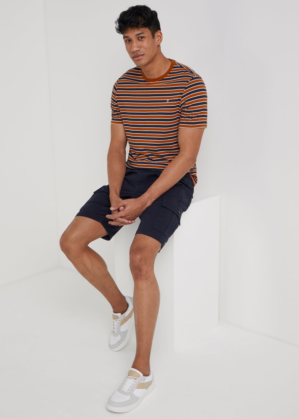Farah Katz Orange Stripe T-Shirt