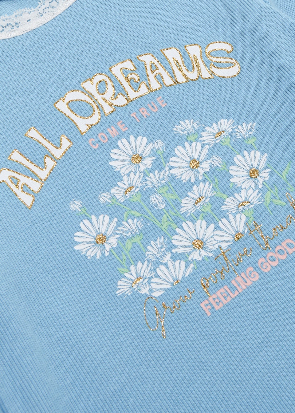 Girls Blue Dream Lace T-Shirt (4-13yrs)