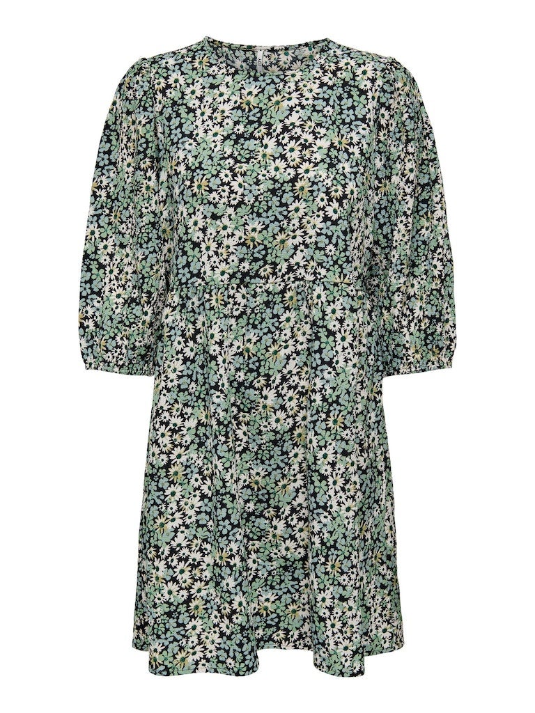 JDY Soro Green Floral Dress - Matalan