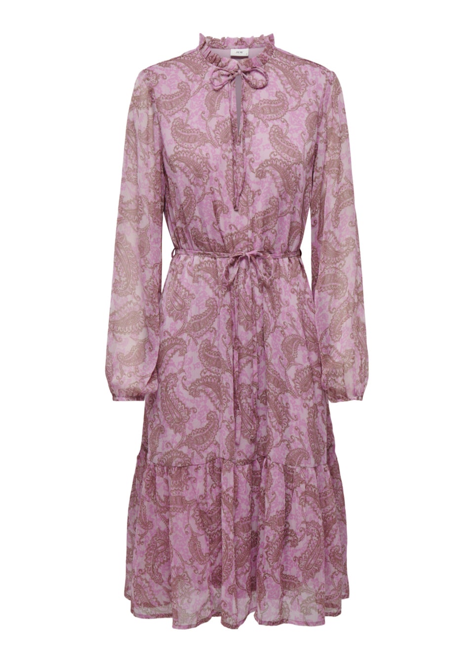 JDY Lohan Life Pink Print Long Sleeve Dress