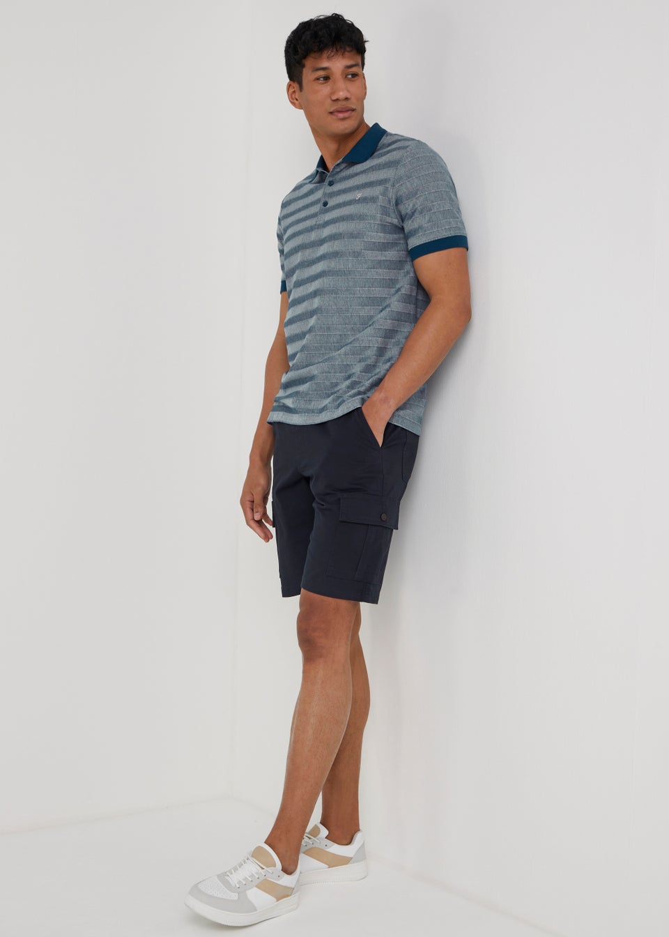 Farah Crane Navy Drawstring Shorts