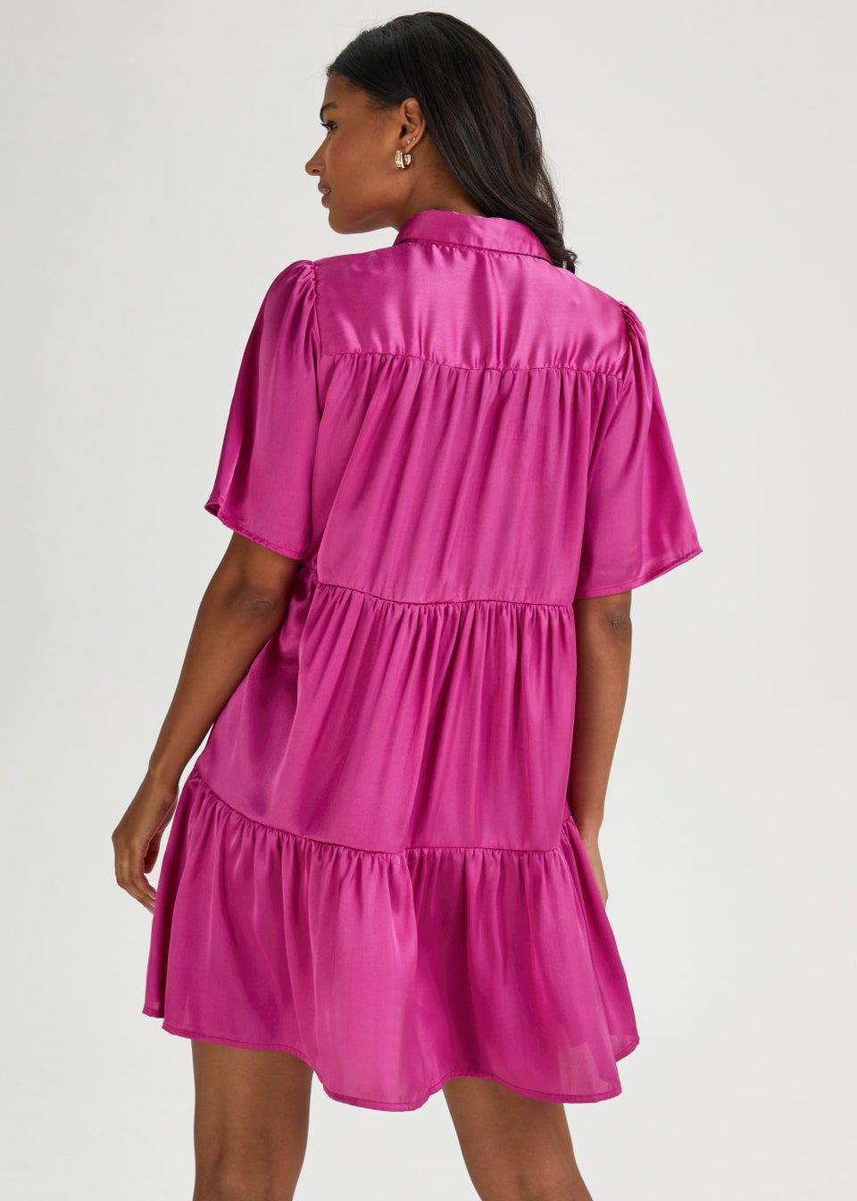 JDY Fifi Fuschia Tiered Dress