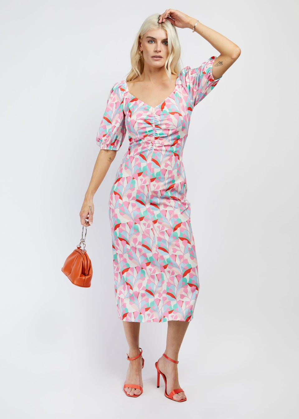 Girls on Film by Dani Dyer Multicoloured Print Midi Dress