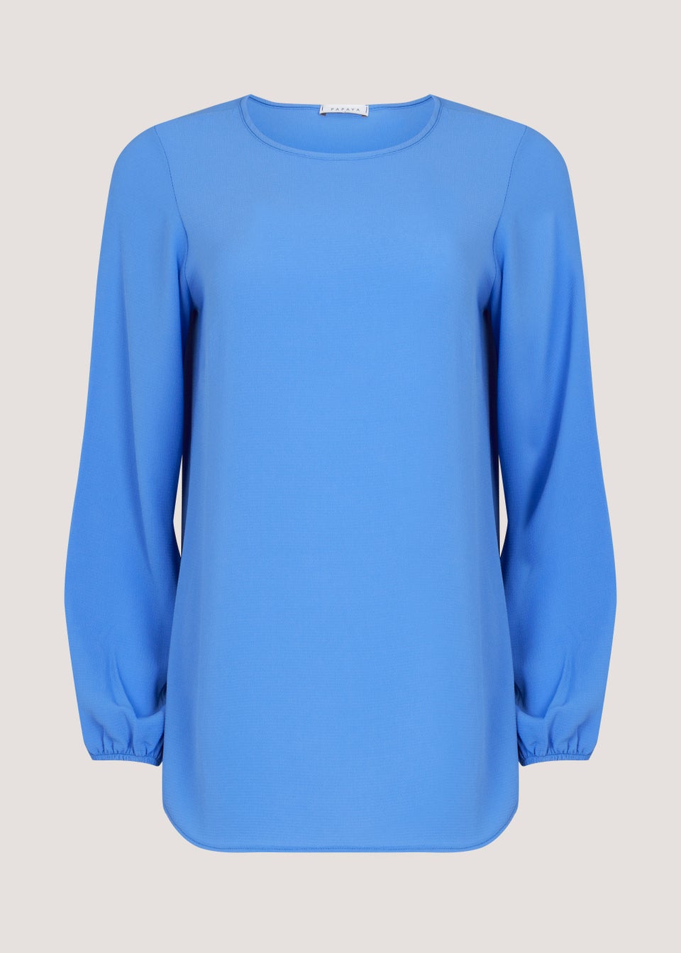 Blue Long Sleeve Bubble Box Top