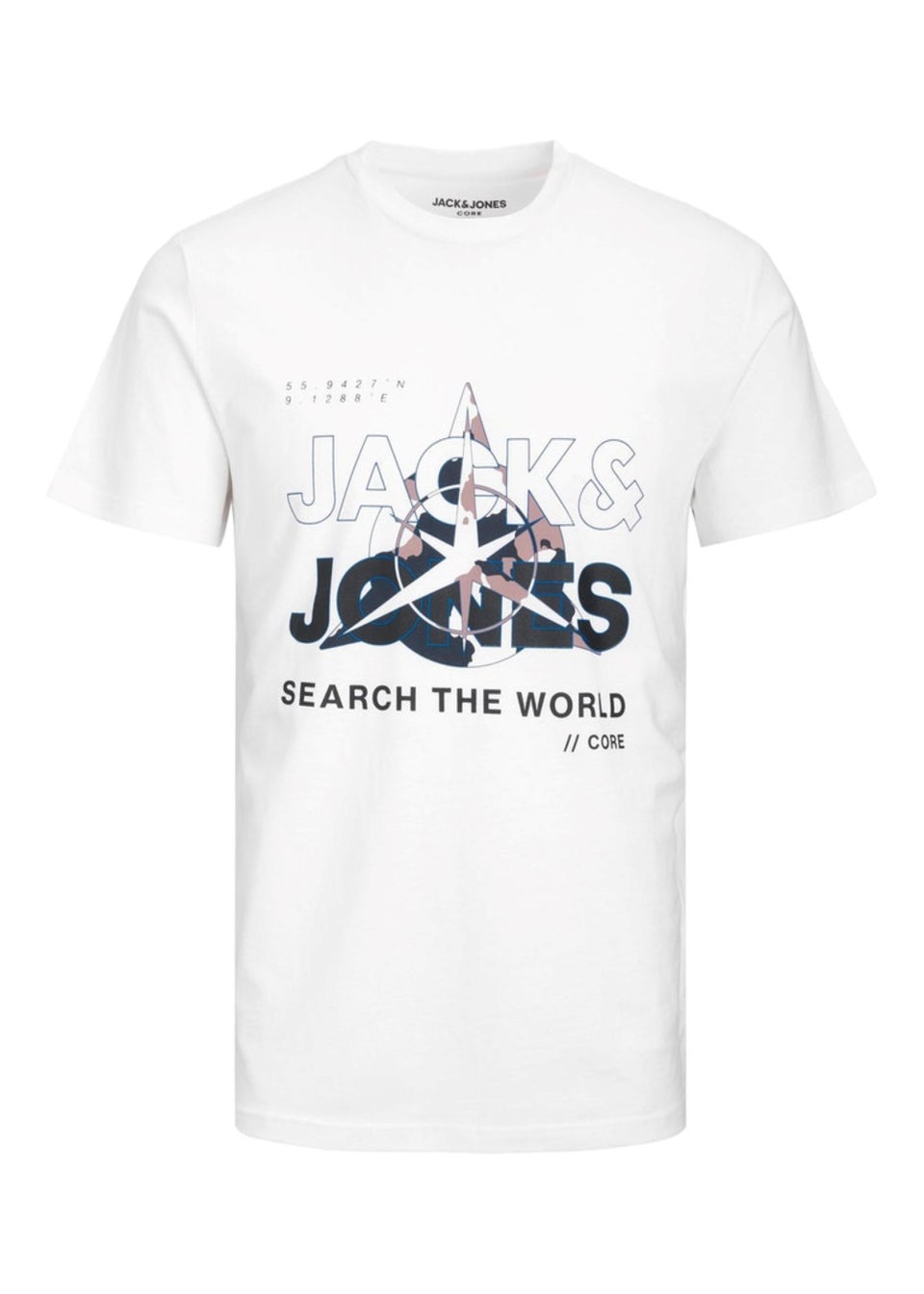 Jack & Jones Junior White Cohunt T-Shirt (6-16yrs)