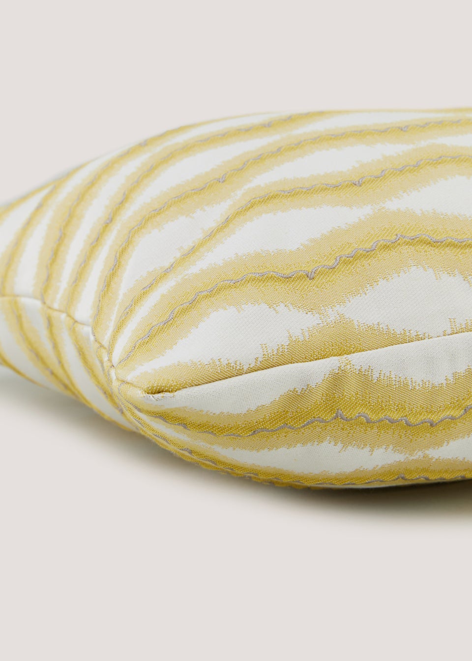 Yellow Jacquard Zigzag Cushion (43cm x 43cm)