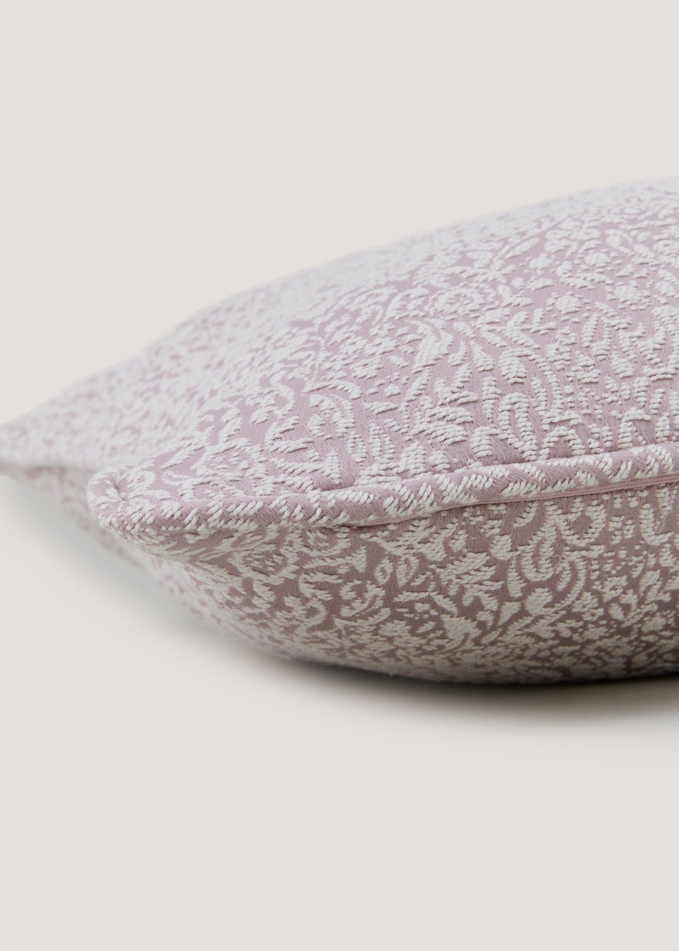 Lilac Jacquard Floral Cushion (43cm x 43cm)