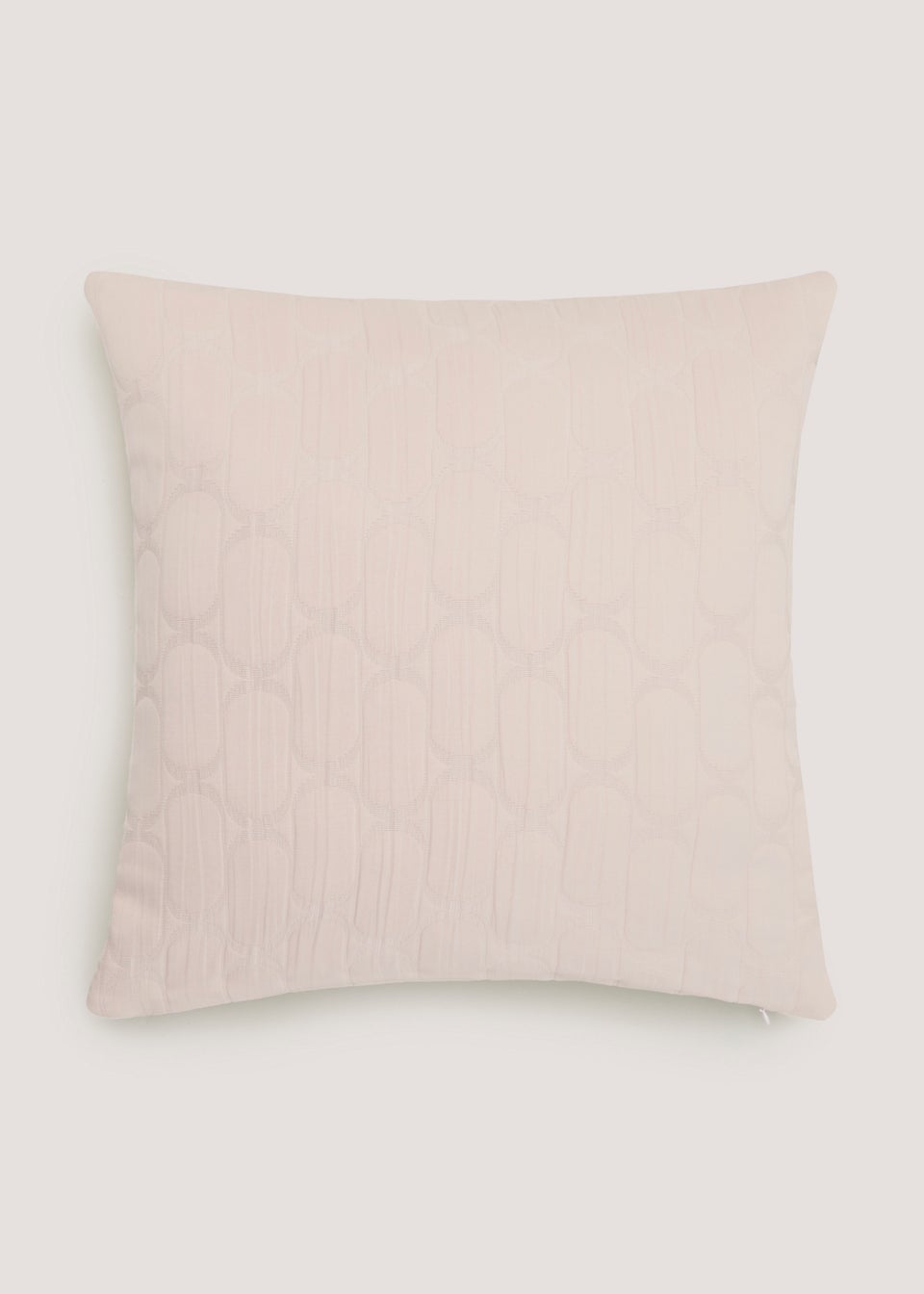 Pink Oval Jacquard Cushion (43cm x 43cm)