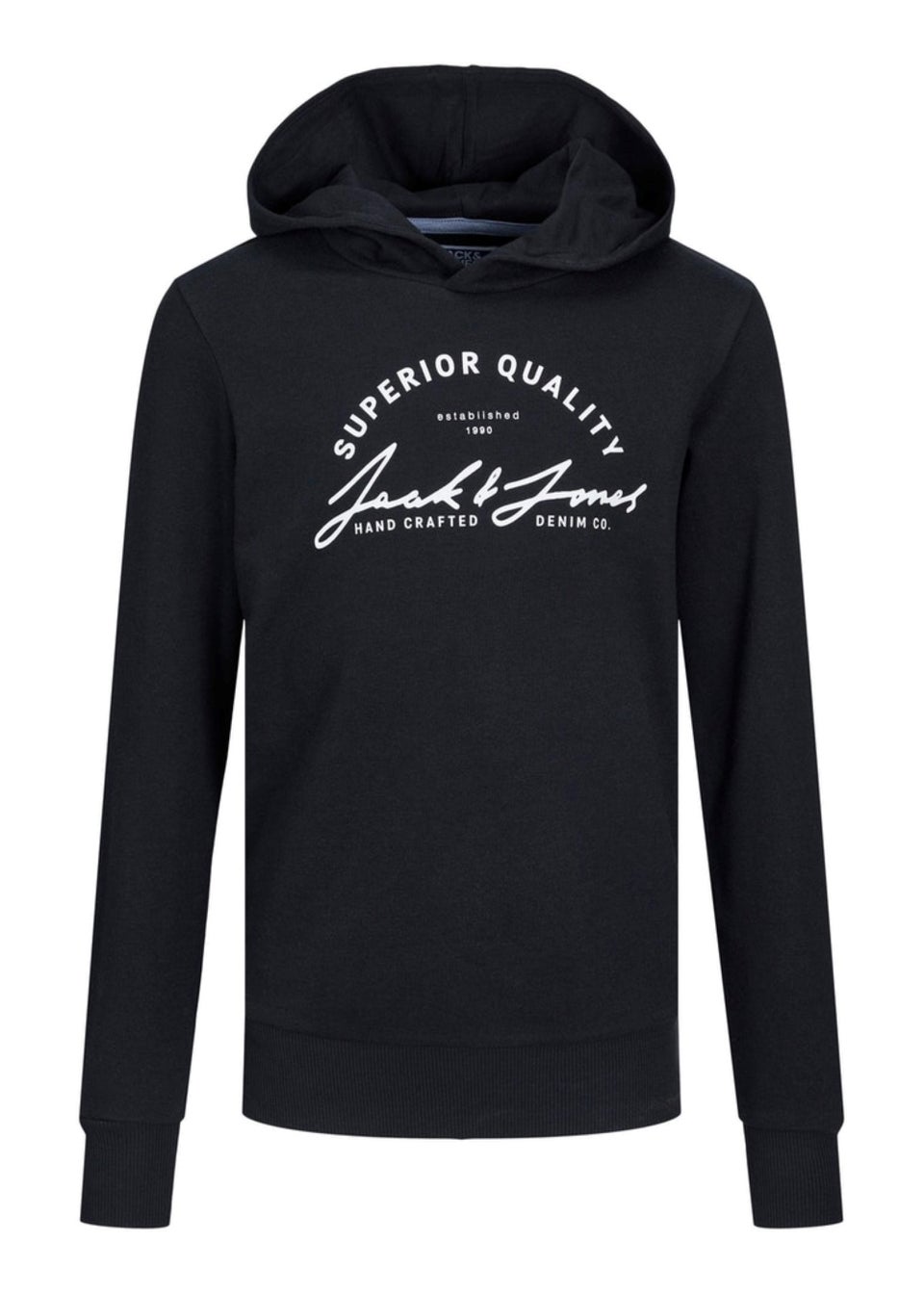 Jack & Jones Junior Black Ace Hoodie (6-16yrs)