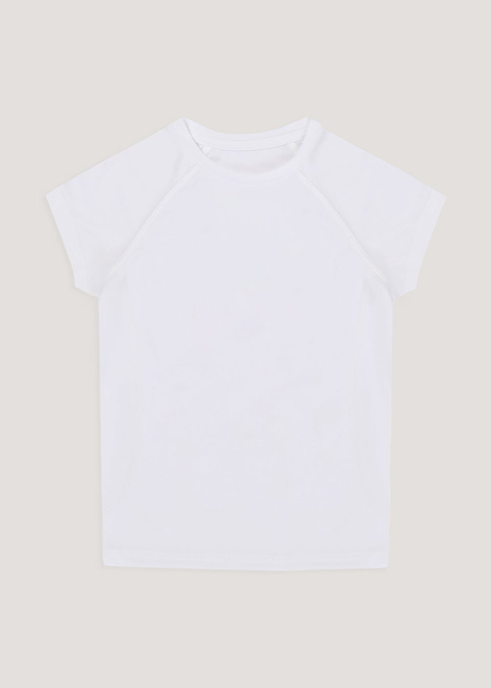 Girls White School Sports T-Shirt (3-13yrs)