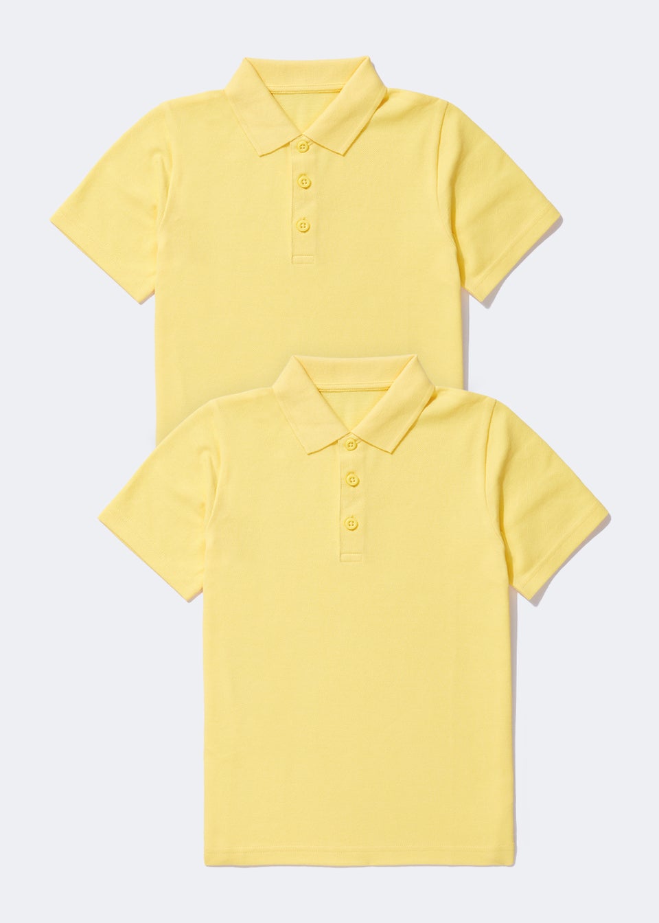 Kids 2 Pack Yellow School Polo Shirts (3-13yrs)