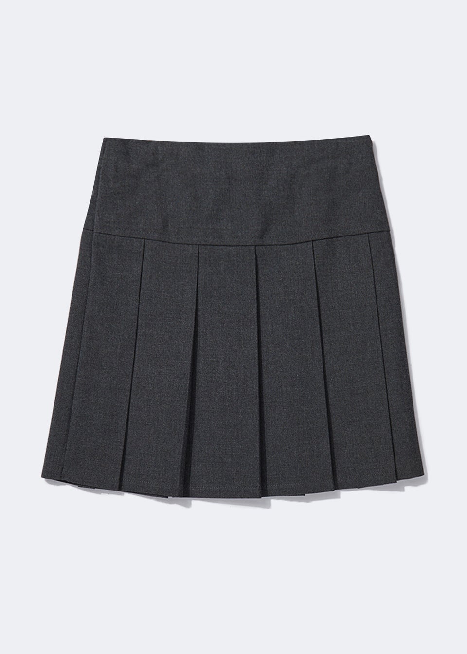 Girls Grey Box Pleat School Skirt (3-13yrs)
