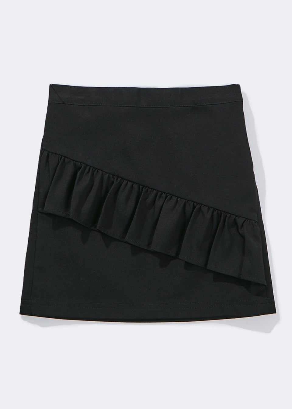 Girls Black Ruffle School Skirt (3-13yrs)