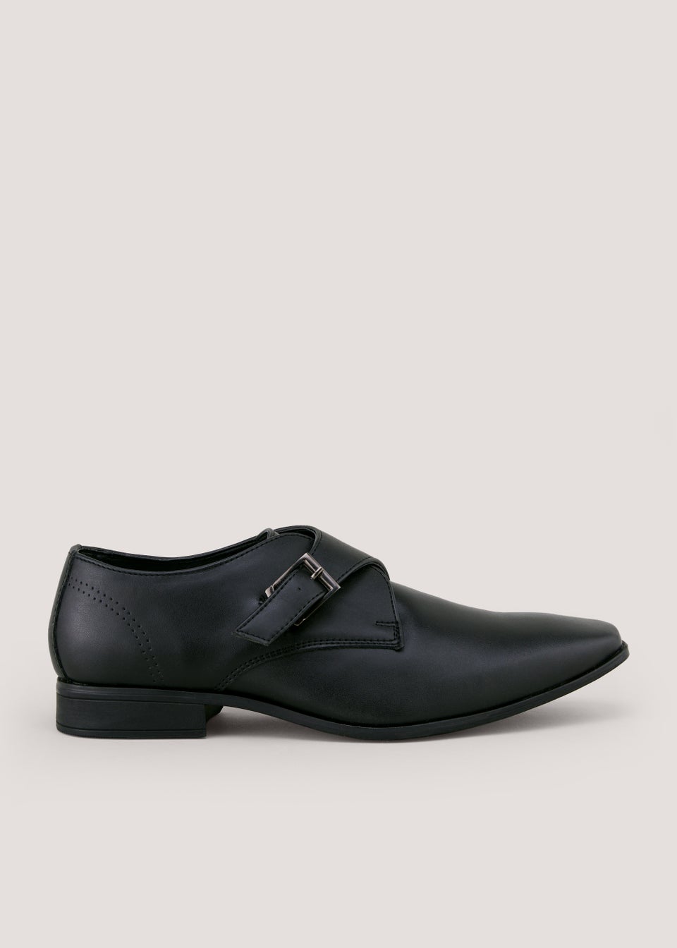 Black Formal Monk Shoes - Matalan