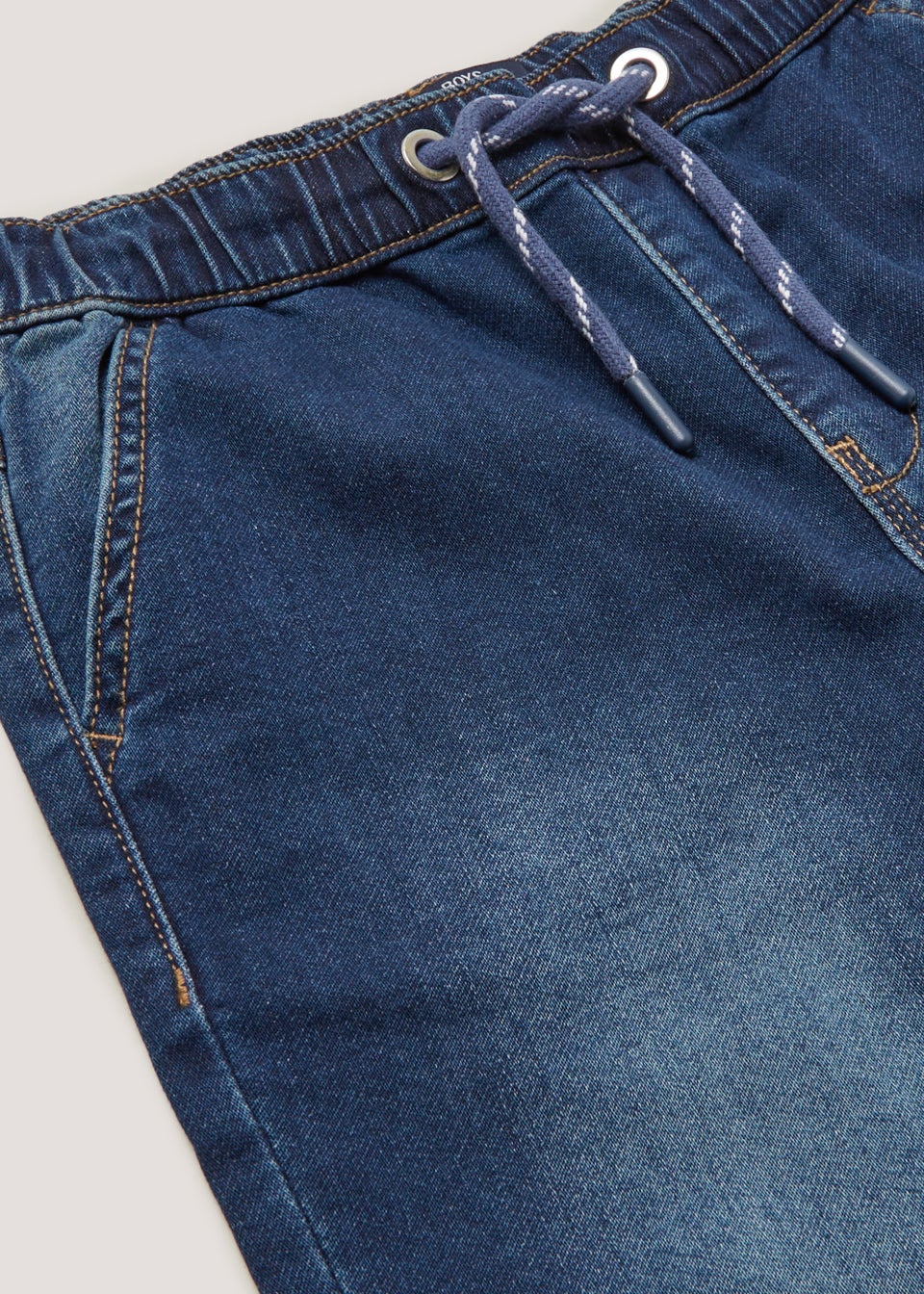 Boys Mid Wash Knitted Denim Shorts (4-13yrs)