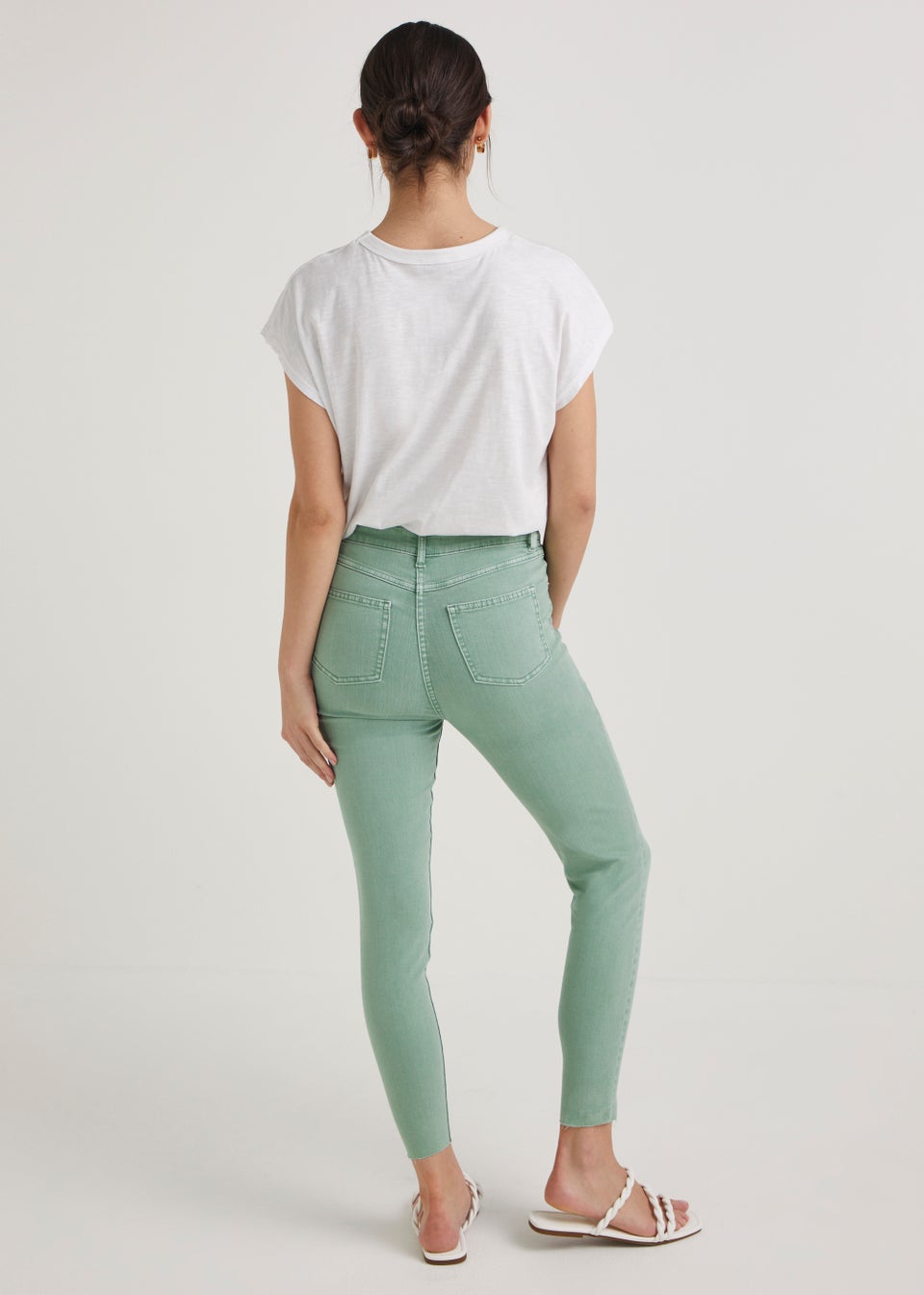 April Mint Ankle Grazer Super Skinny Jeans