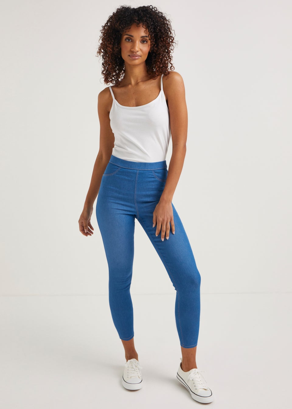 Rosie Blue Cropped Pull On Jeggings