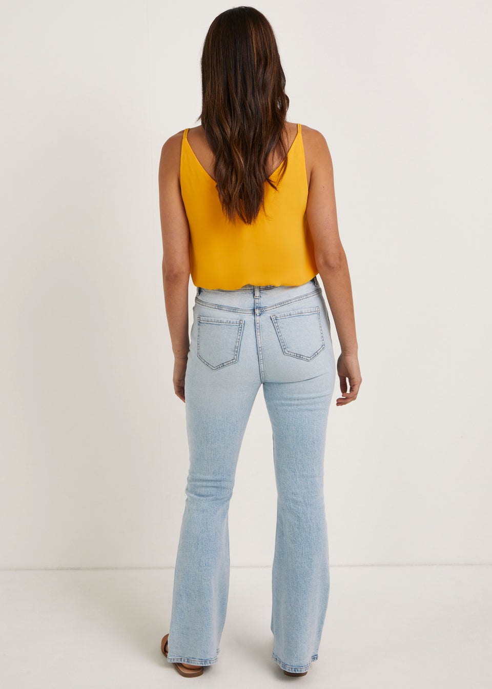 Light Wash Bleached Skinny Flared Distressed Jeans Matalan