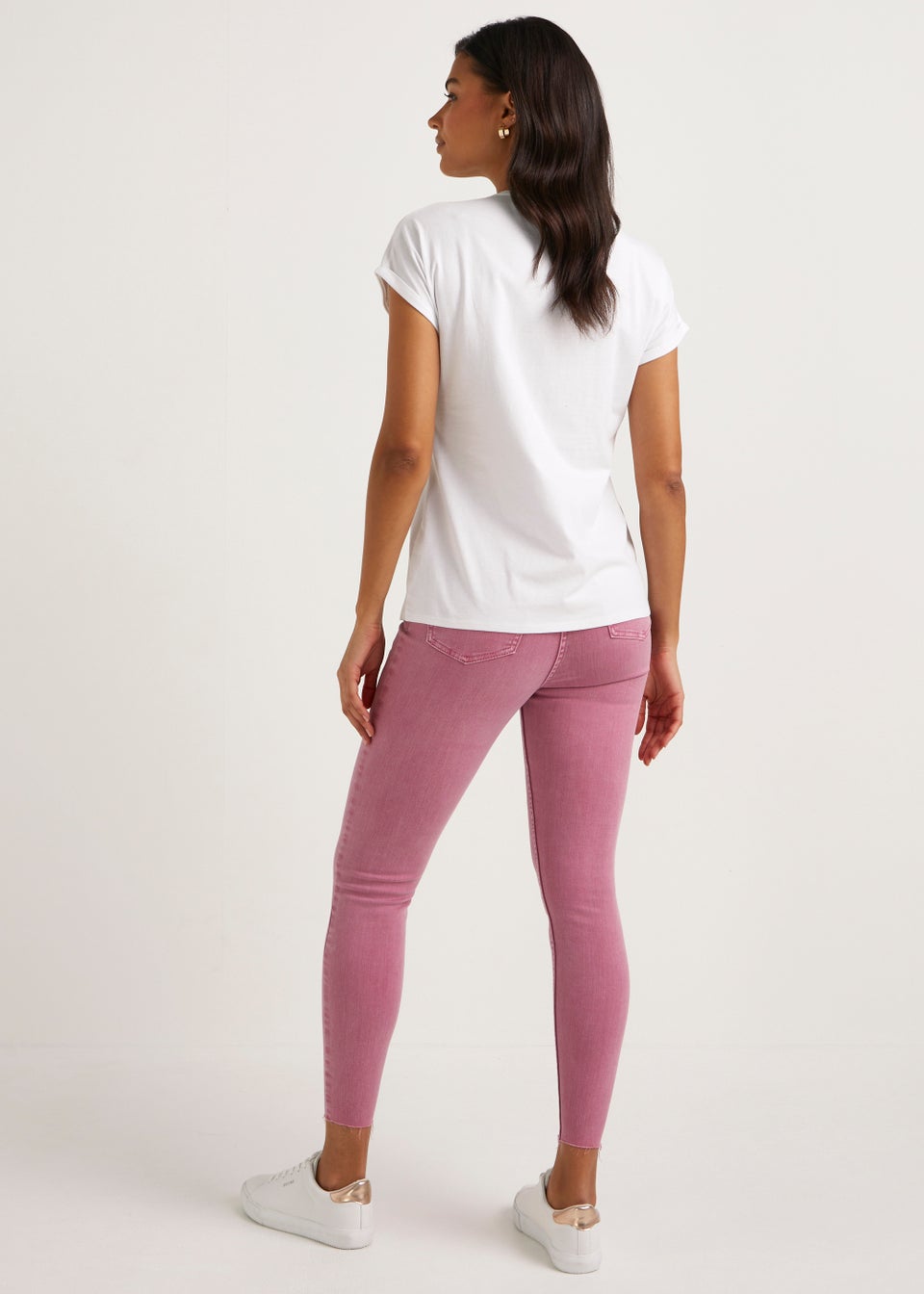 April Pink Ankle Grazer Super Skinny Jeans - Matalan