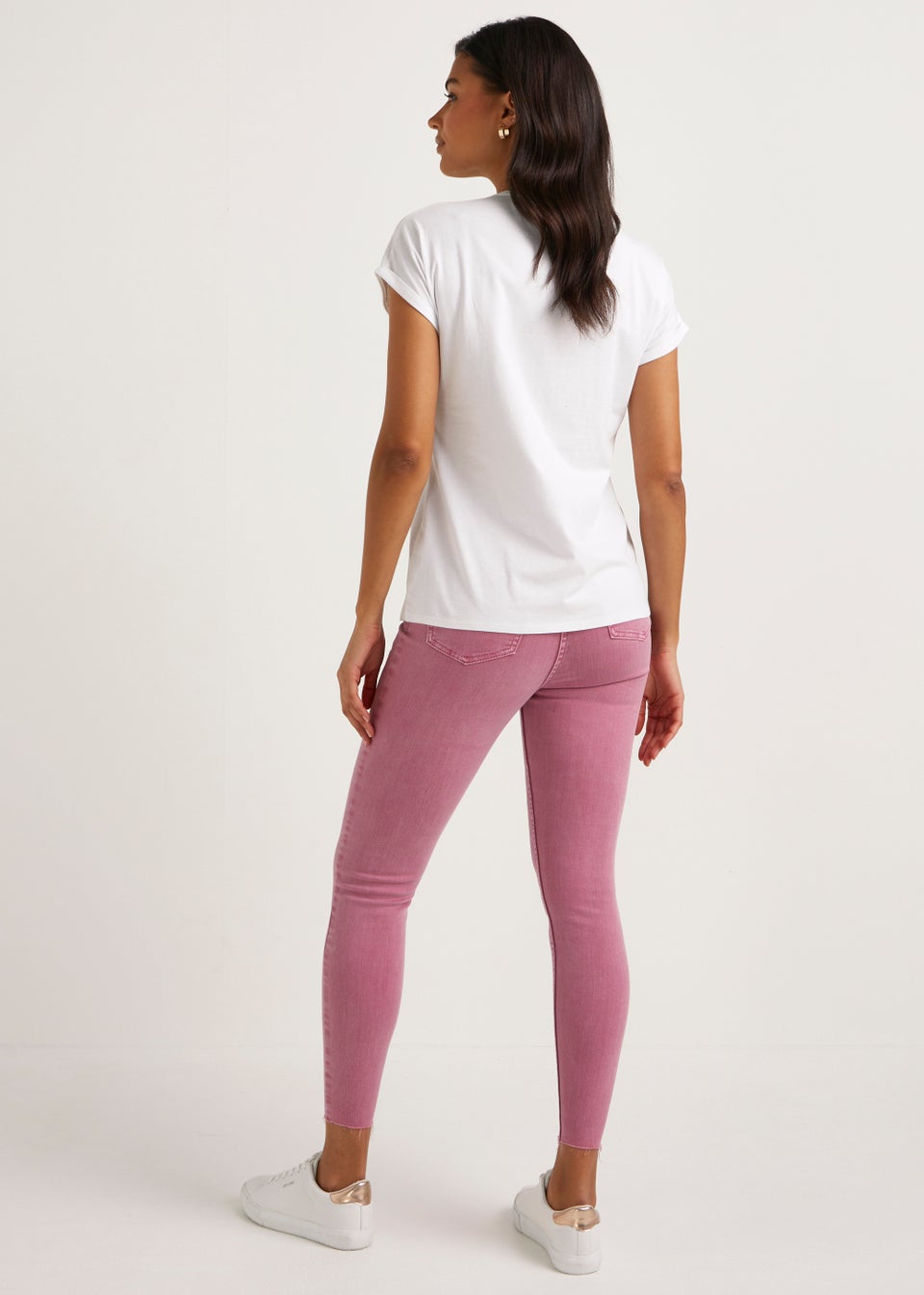 April Pink Ankle Grazer Super Skinny Jeans