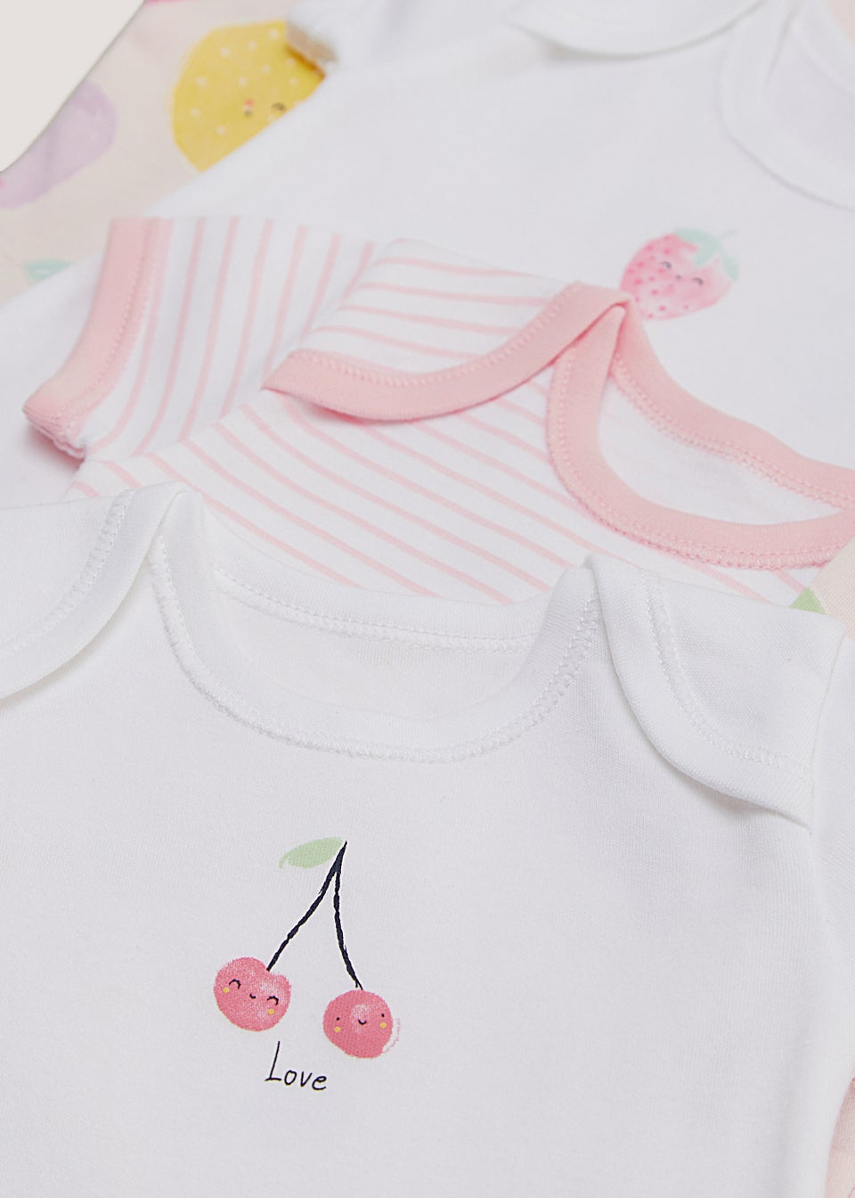 Baby 5 Pack Fruit Print Bodysuits (Newborn-23mths)