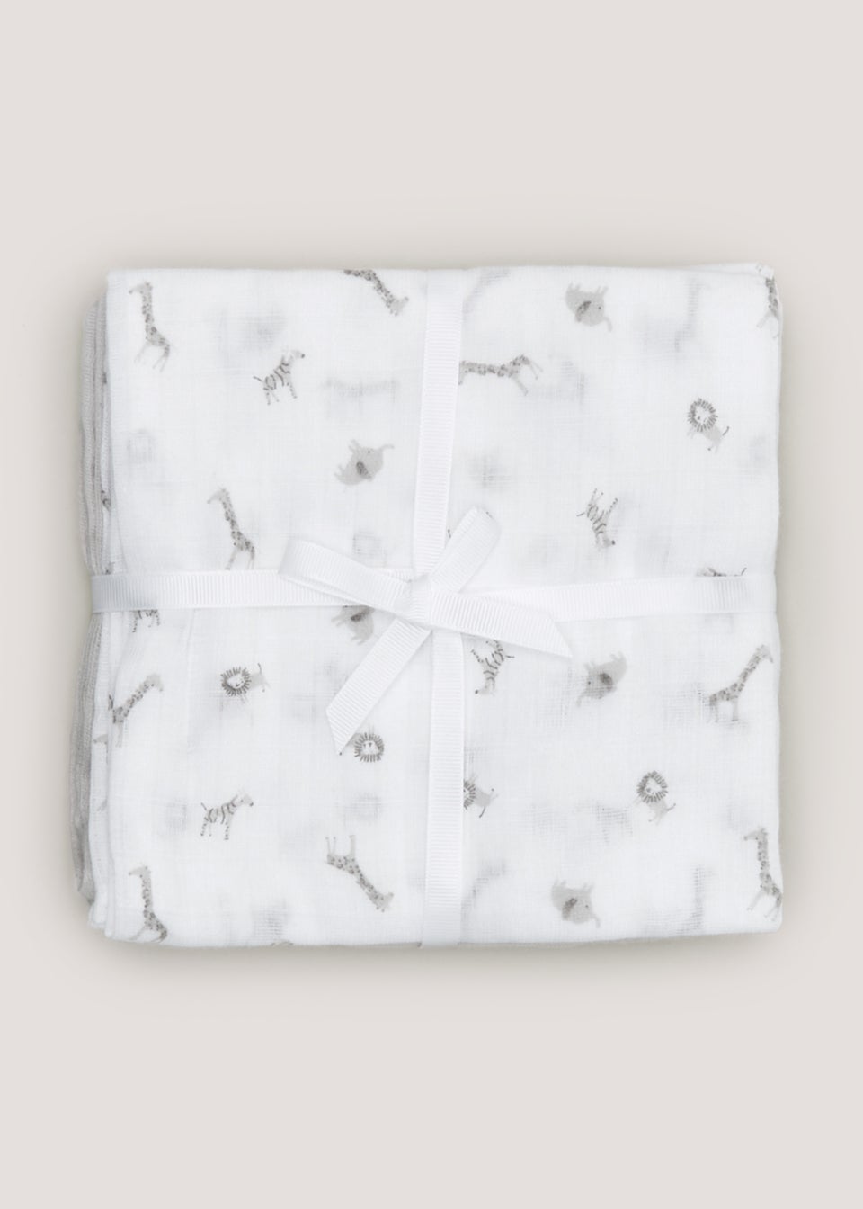 3 Pack White Safari Muslin Cloths (73cm x 73cm)