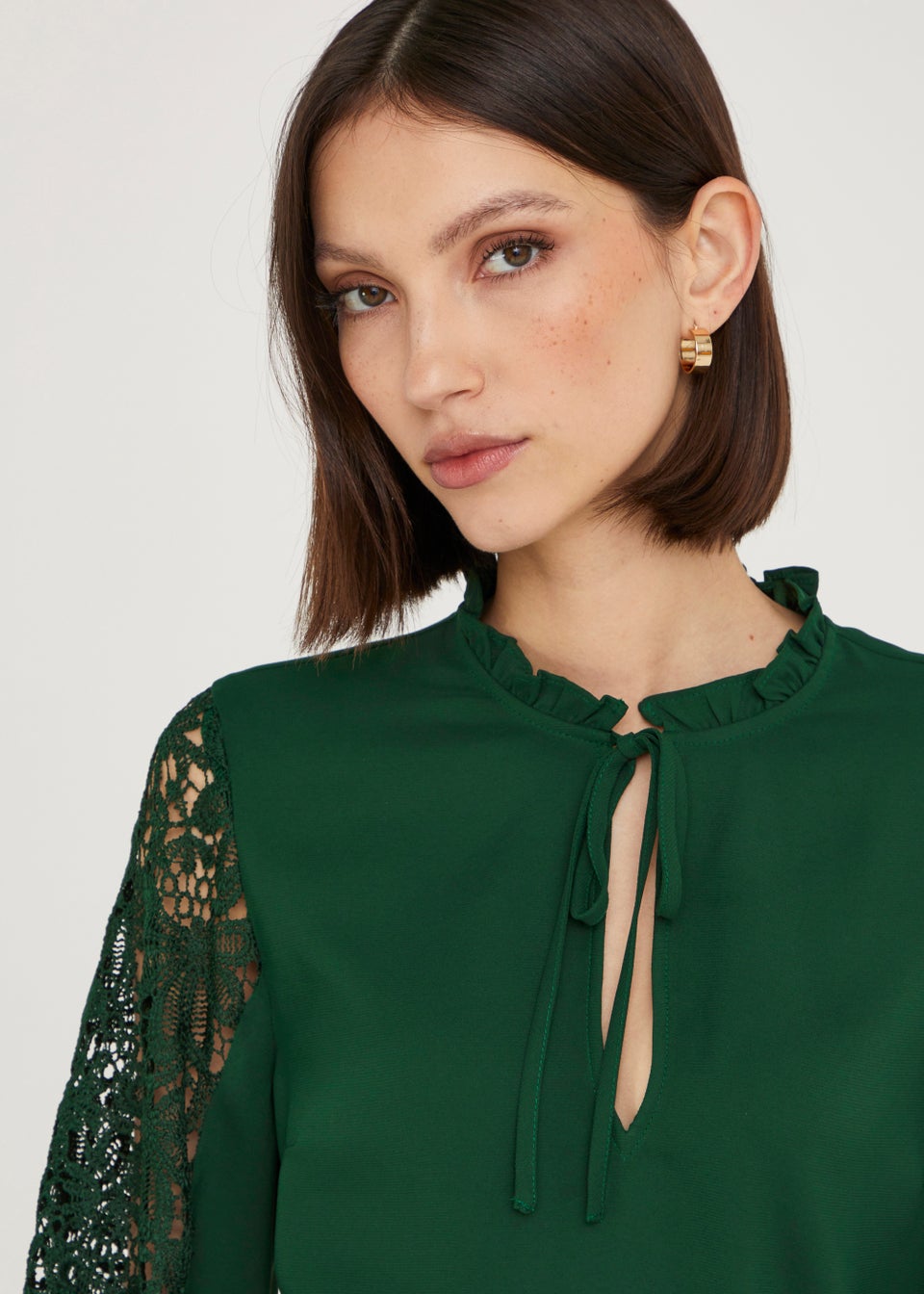 Et Vous Green Cutwork Dress