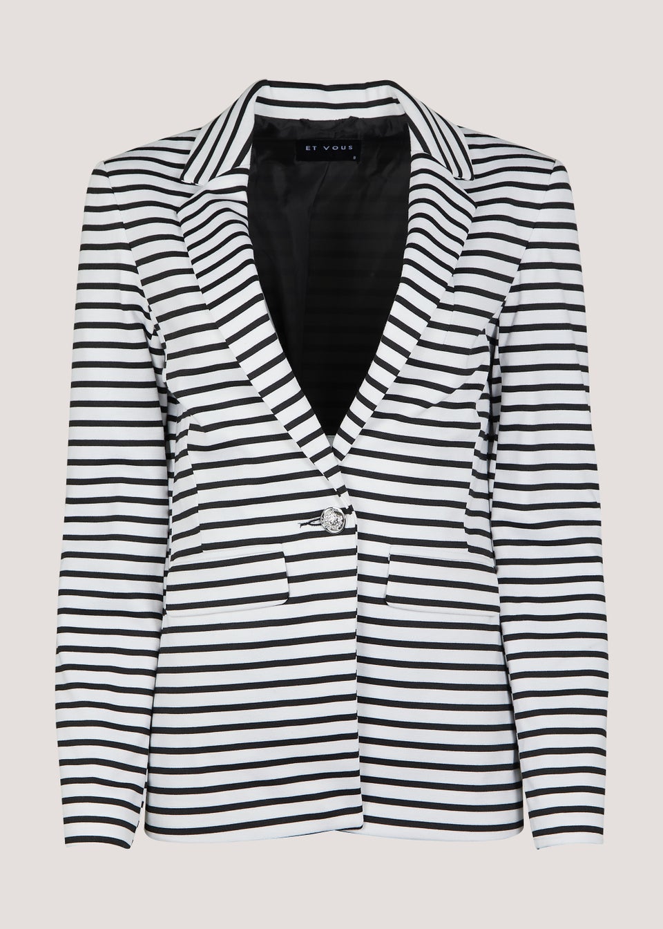 Et Vous Black Stripe Blazer - Matalan