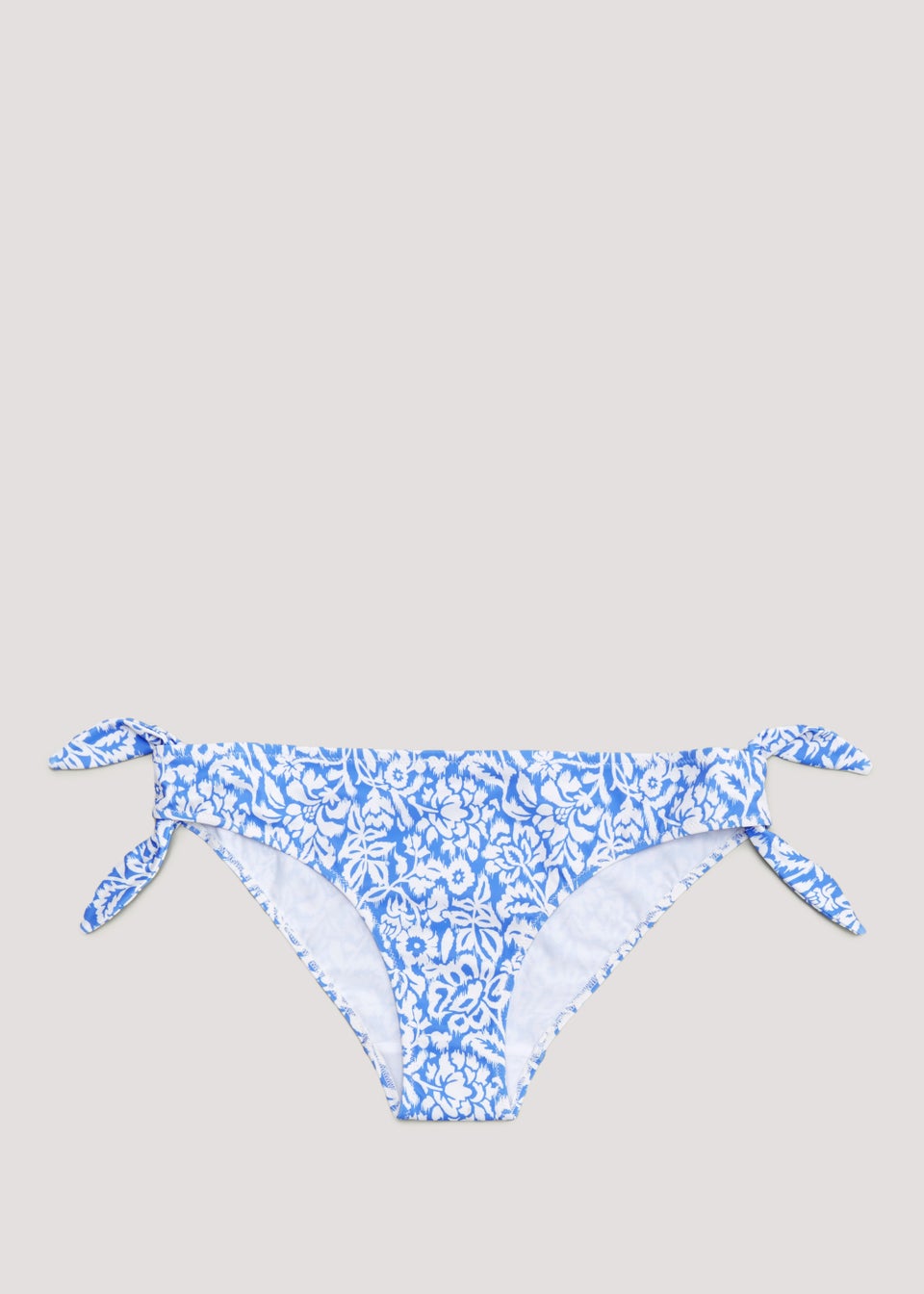 Blue Floral Twist Bikini Bottoms - Matalan