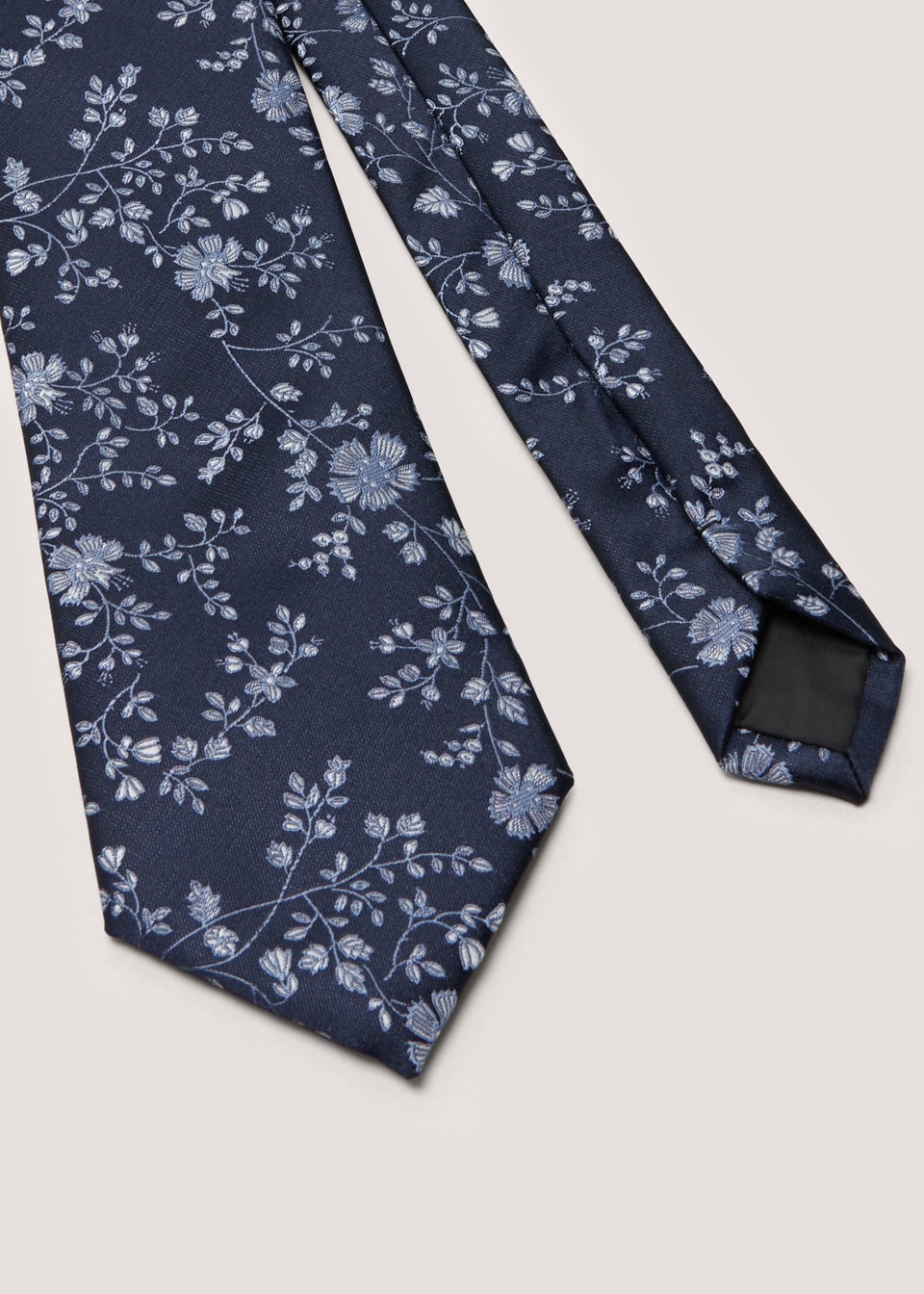 Taylor & Wright Navy Floral Print Tie