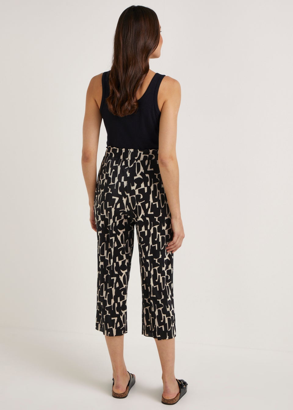 Black Spring Plisse Trousers