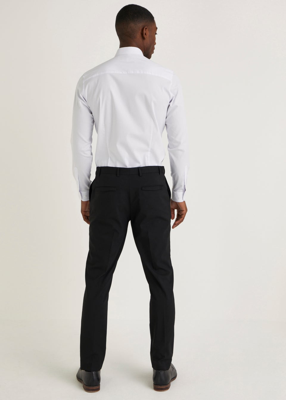 Taylor & Wright Black Slim Fit Flexi Waist Trousers