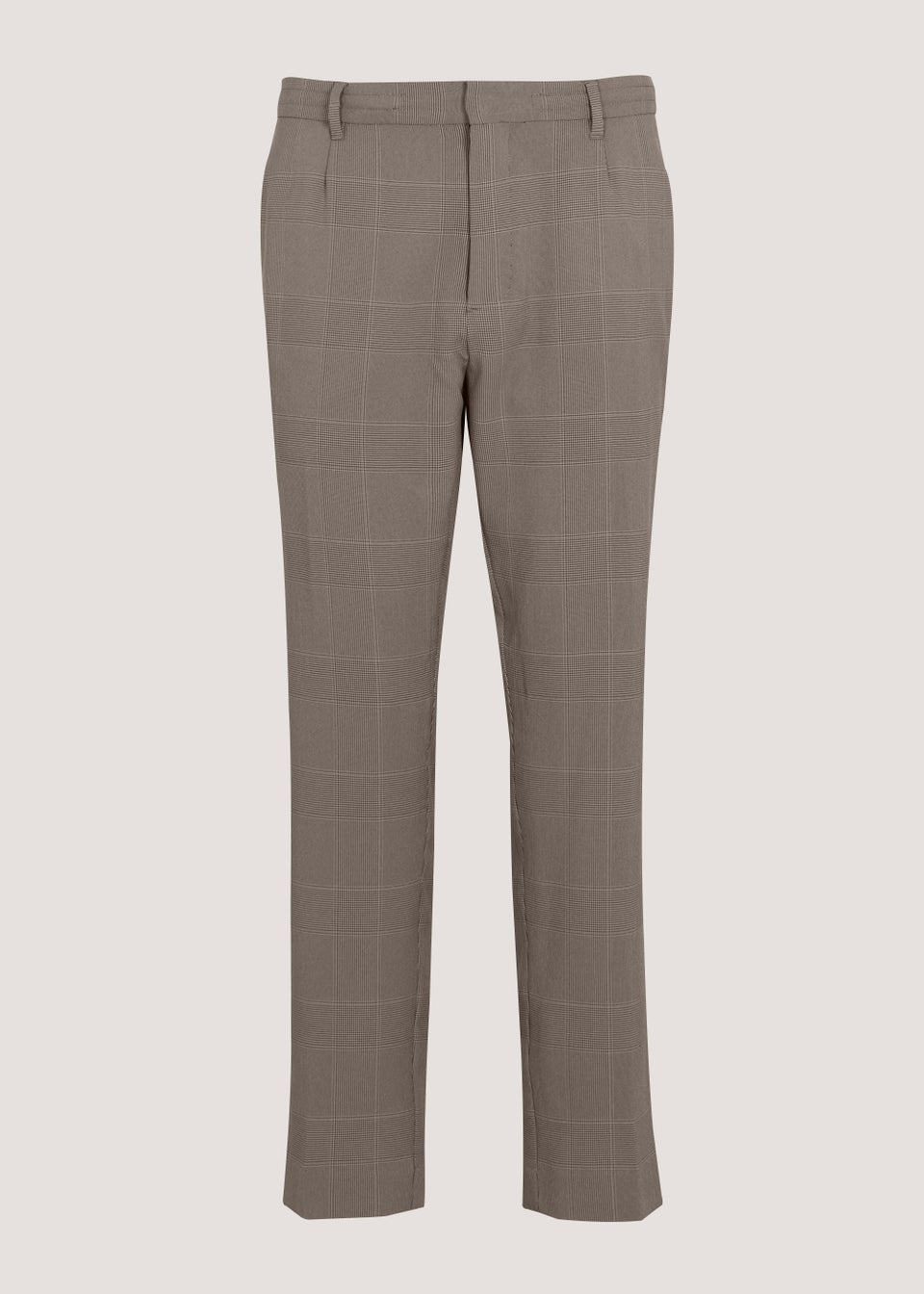 Taylor & Wright Brown Check Slim Fit Trousers
