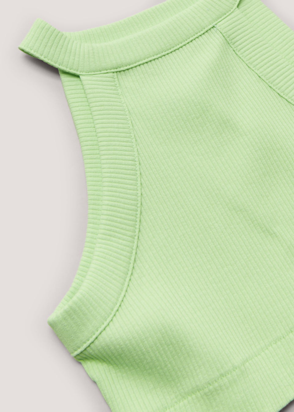 Girls Candy Couture Lime Racer Back Crop Top (9-16yrs)